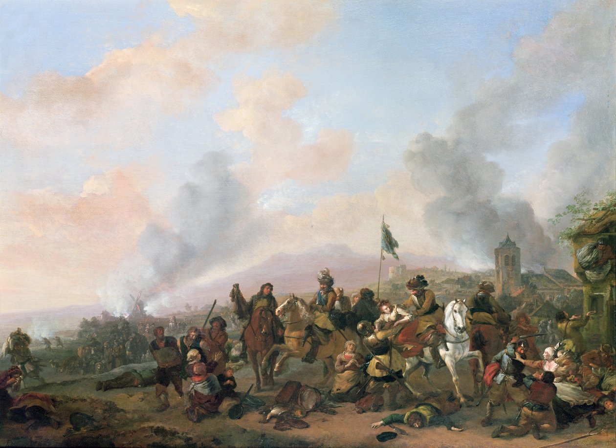 Die Plünderung eines Dorfes von Philips Wouwerman