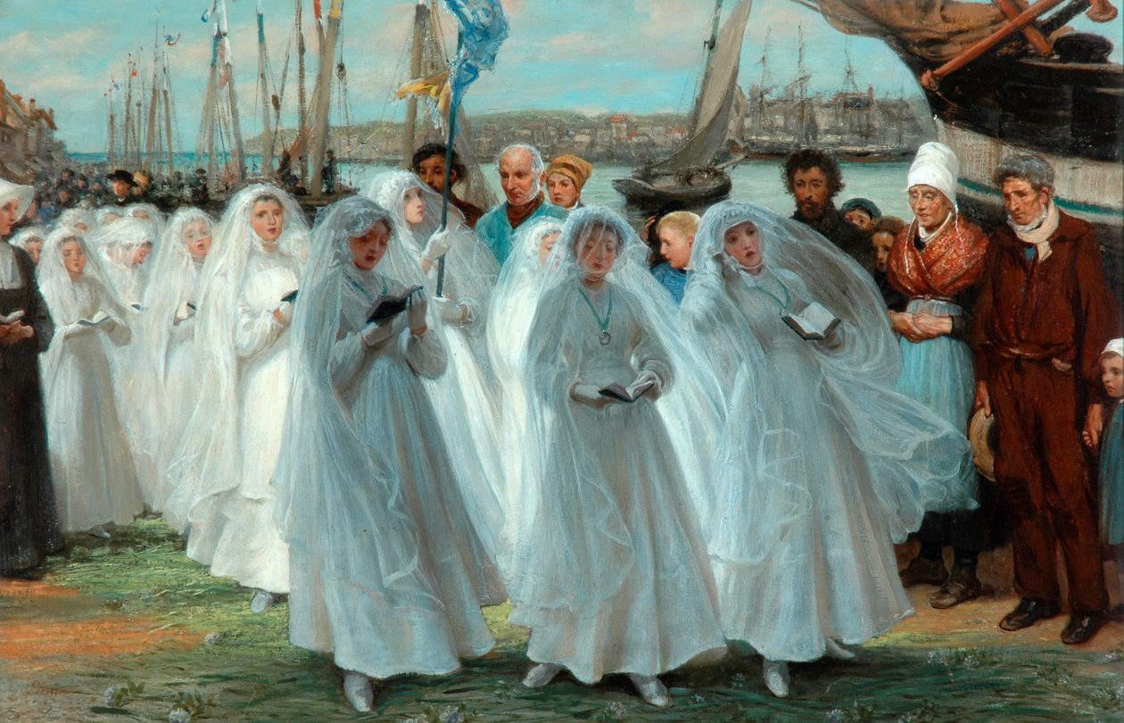 Die erste Kommunion, 1878 von Phillip Richard Morris