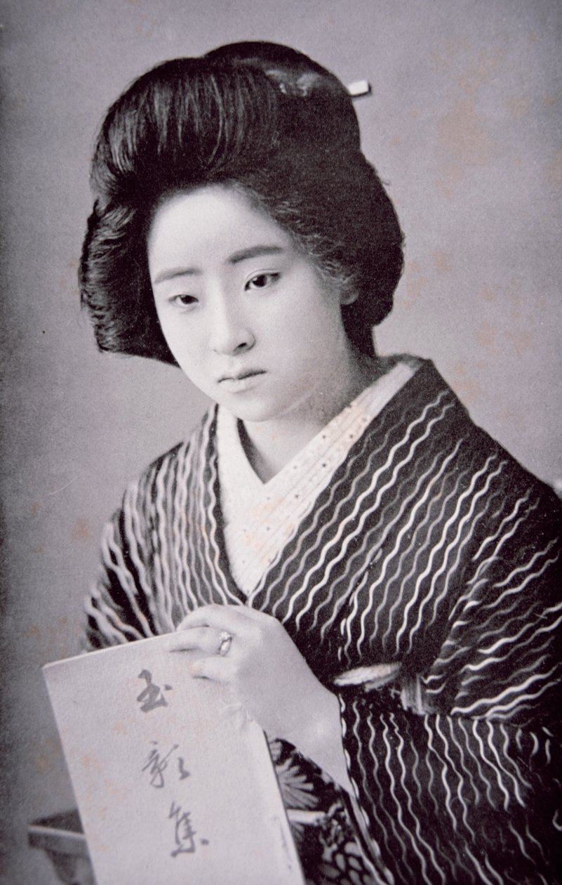 Japanisches Mädchen, ca. 1910 von Photographer Japanese