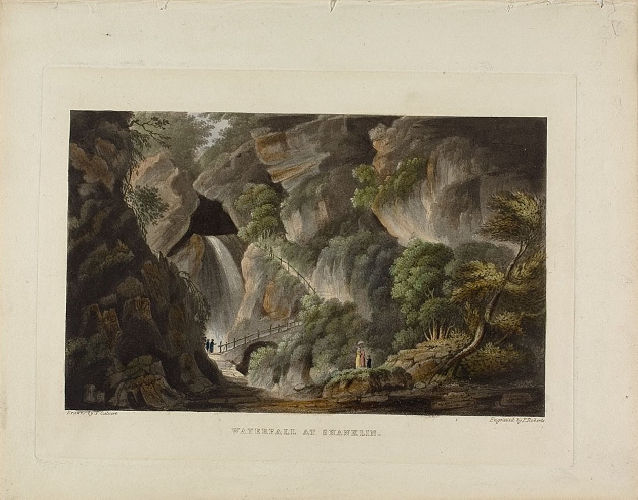 Wasserfall bei Shanklin von Piercy Roberts