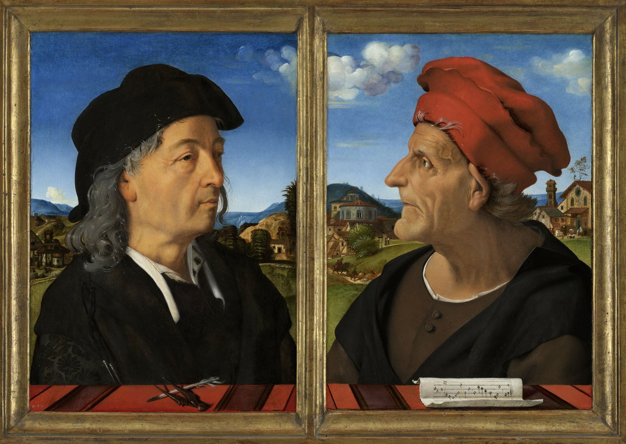 Porträts von Giuliano und Francesco Giamberti da Sangallo, 1482-5 von Piero di Cosimo