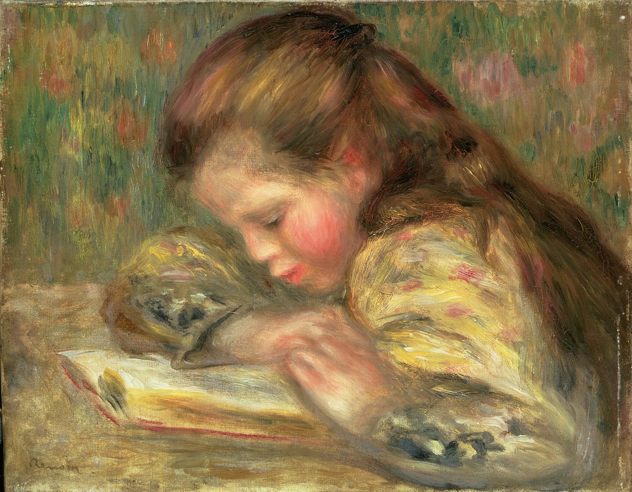 Lesendes Kind, ca. 1890 von Pierre Auguste Renoir