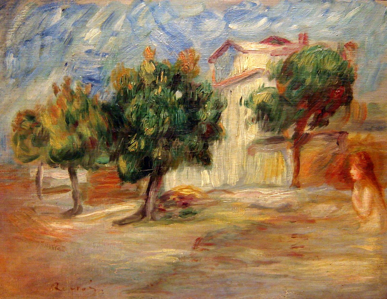 Nackte in einer Landschaft von Pierre Auguste Renoir