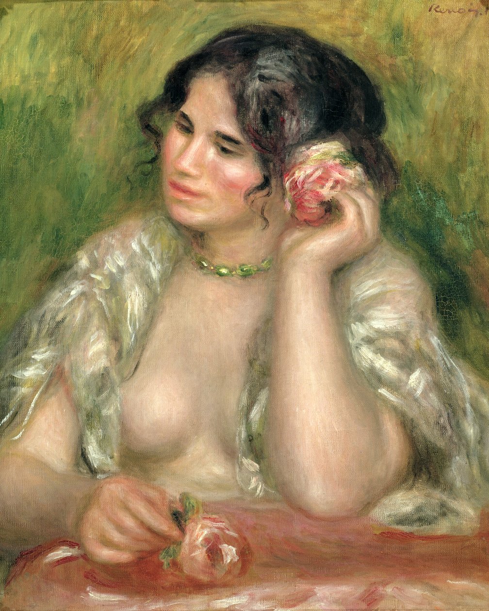 Gabrielle mit einer Rose von Pierre Auguste Renoir