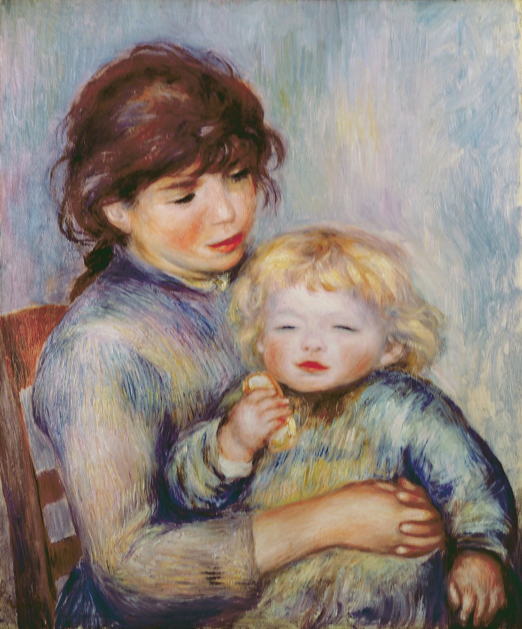Mutterschaft, oder Kind mit einem Keks, 1887 von Pierre Auguste Renoir