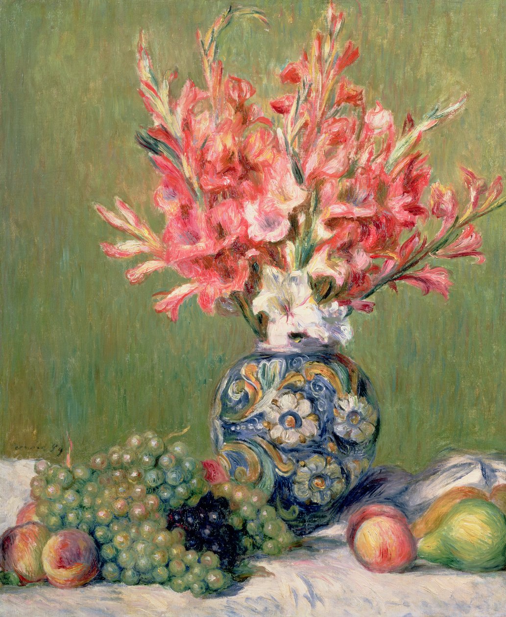 Stillleben mit Früchten und Blumen von Pierre Auguste Renoir