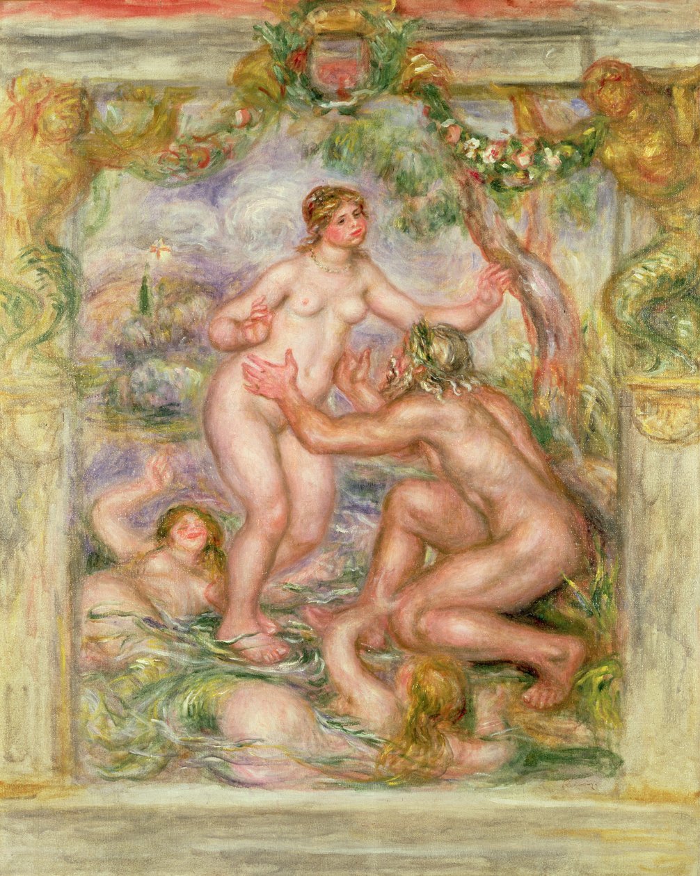 Die Saône fließt in die Arme der Rhone, 1915 von Pierre Auguste Renoir