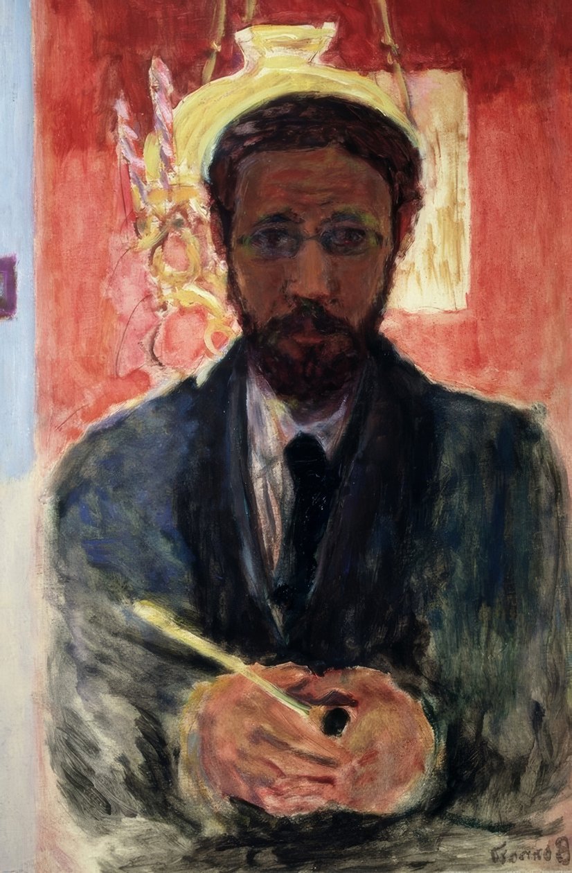 Selbstporträt mit Pfeife von Pierre Bonnard