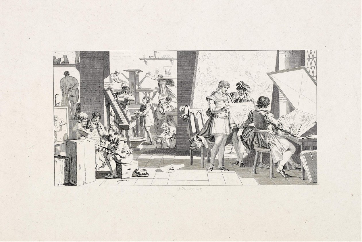 Atelier eines Druckers von Pierre Charles Baquoy