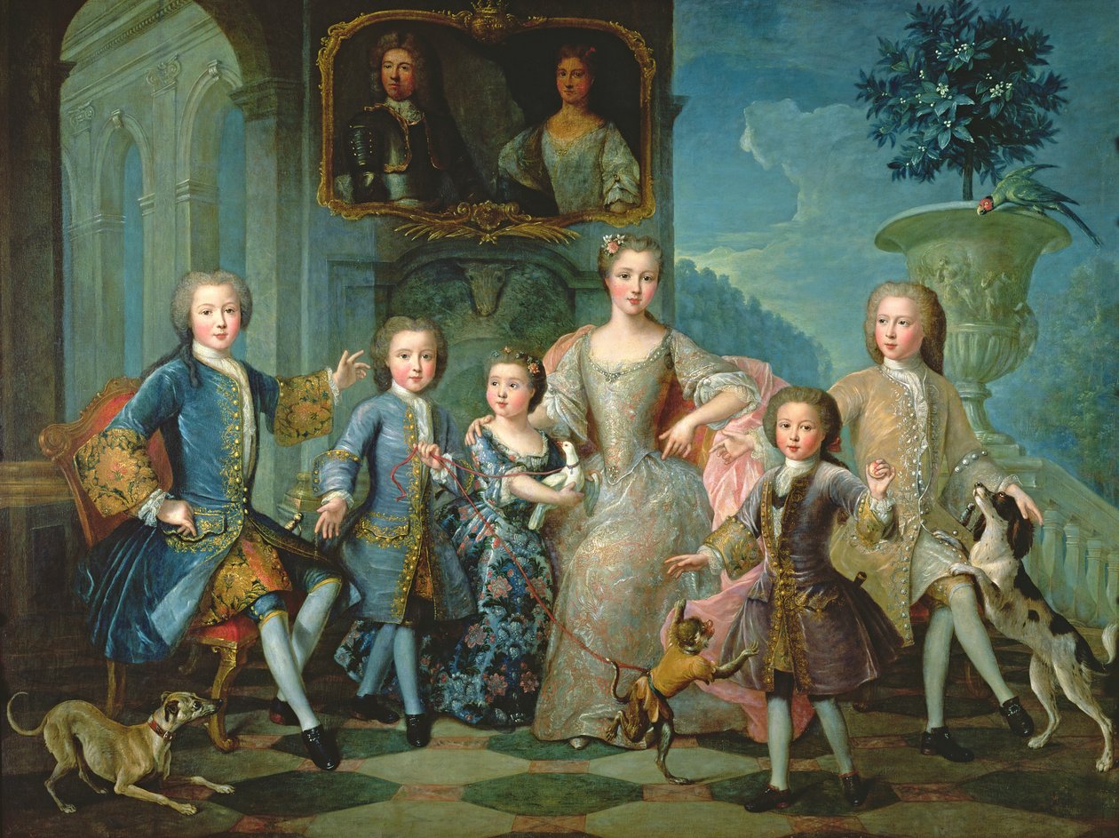 Porträt der Familie des Herzogs von Valentinois von Pierre Gobert