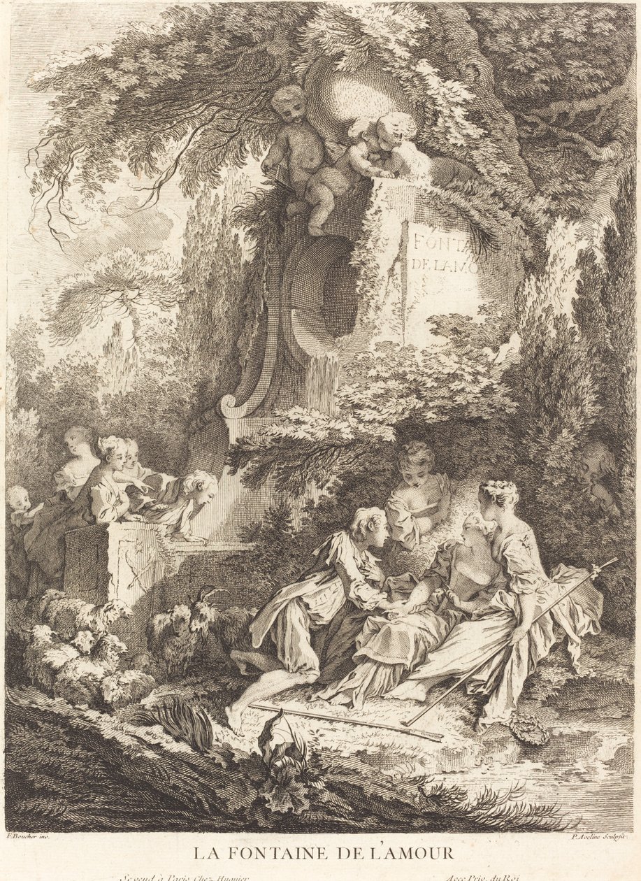 Der Brunnen der Liebe, 1738 von Pierre Alexandre Aveline