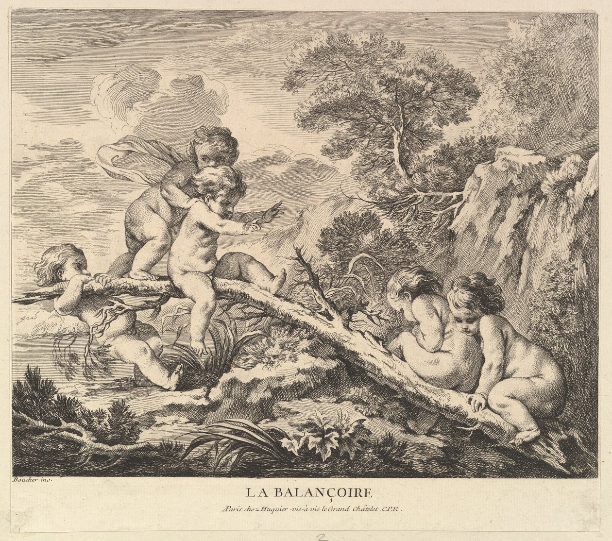 Die Schaukel, ca. 1738 von Pierre Alexandre Aveline