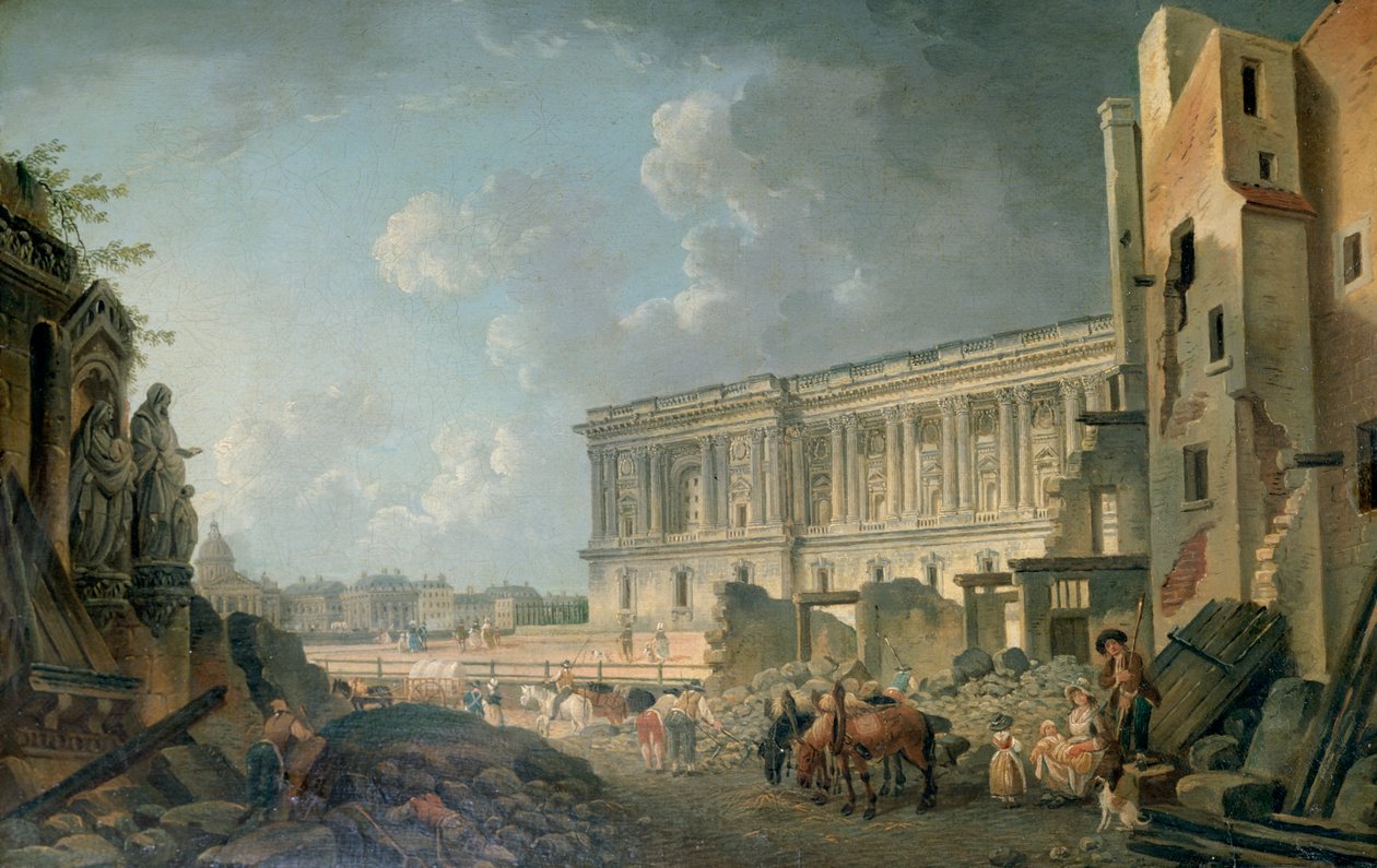 Ansicht des Louvre, ca. 1743-1807 von Pierre Antoine de Machy