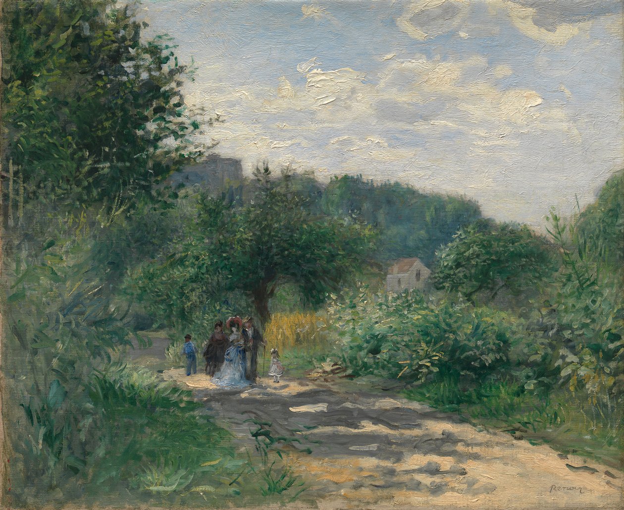 Eine Straße in Louveciennes von Pierre Auguste Renoir