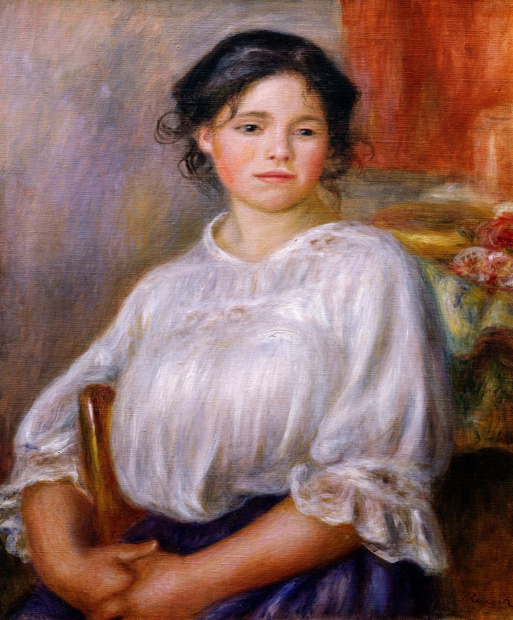 Sitzendes Mädchen, von Pierre-Auguste Renoir von Pierre Auguste Renoir