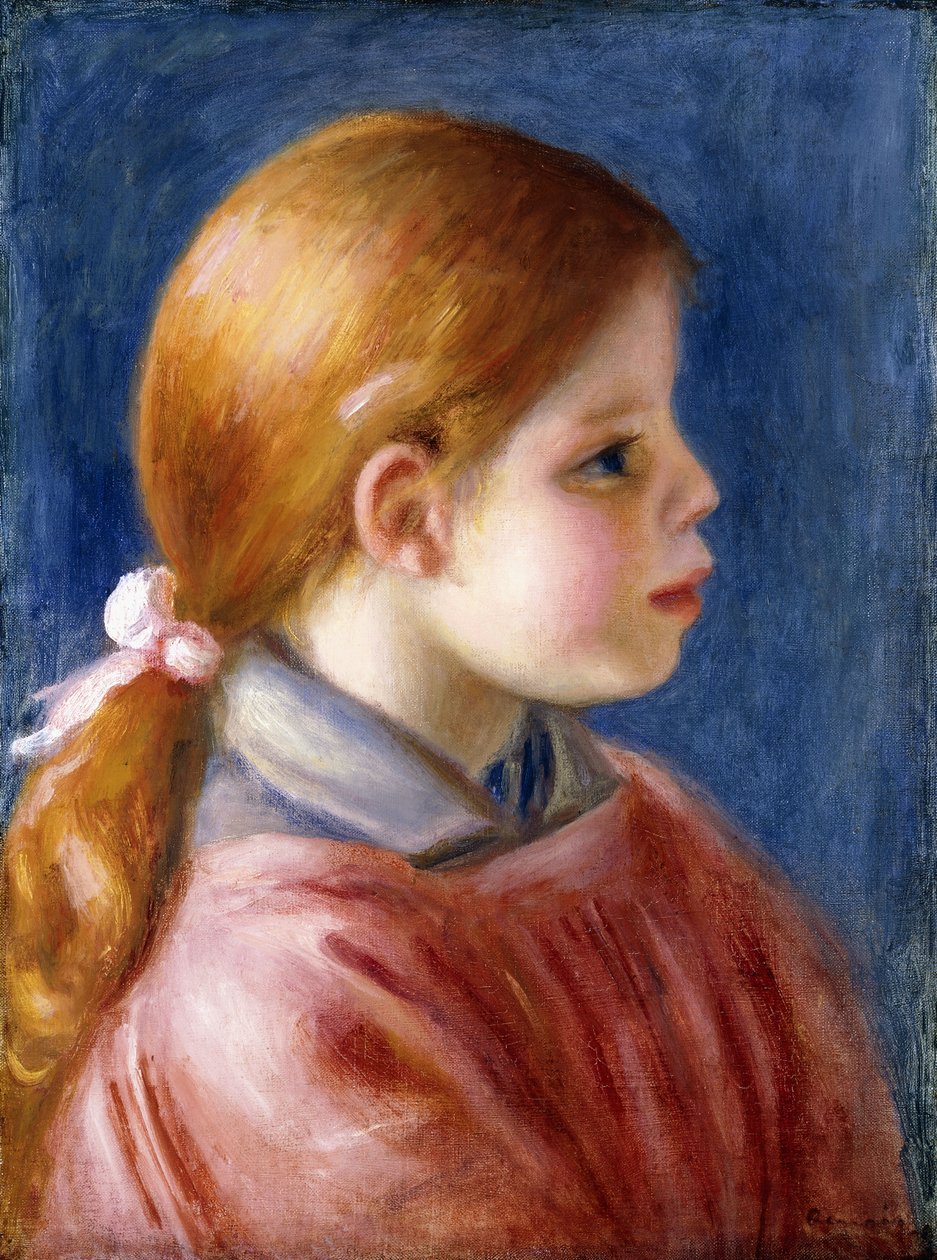 Kopf eines jungen Mädchens, 1888 von Pierre Auguste Renoir