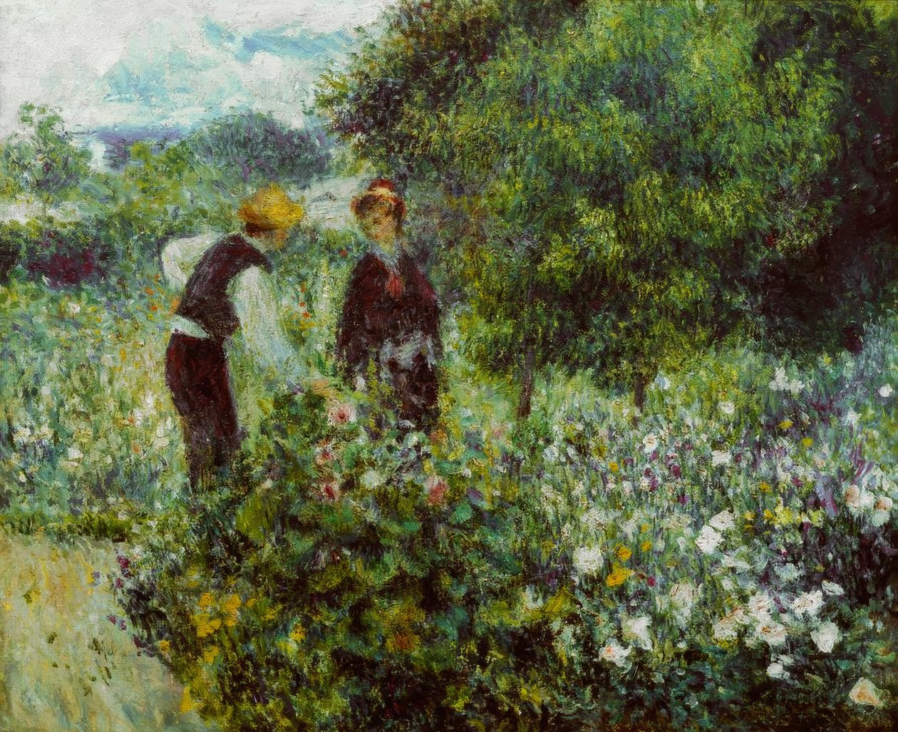 Das Blumenpflücken von Pierre Auguste Renoir