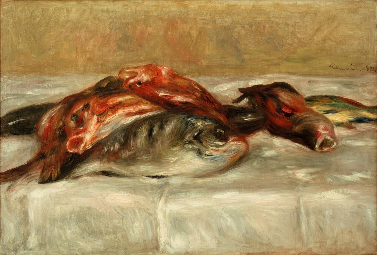 Stillleben mit Fischen von Pierre Auguste Renoir