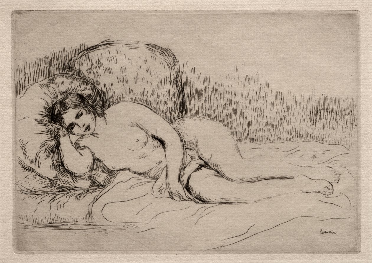 Liegende nackte Frau von Pierre Auguste Renoir