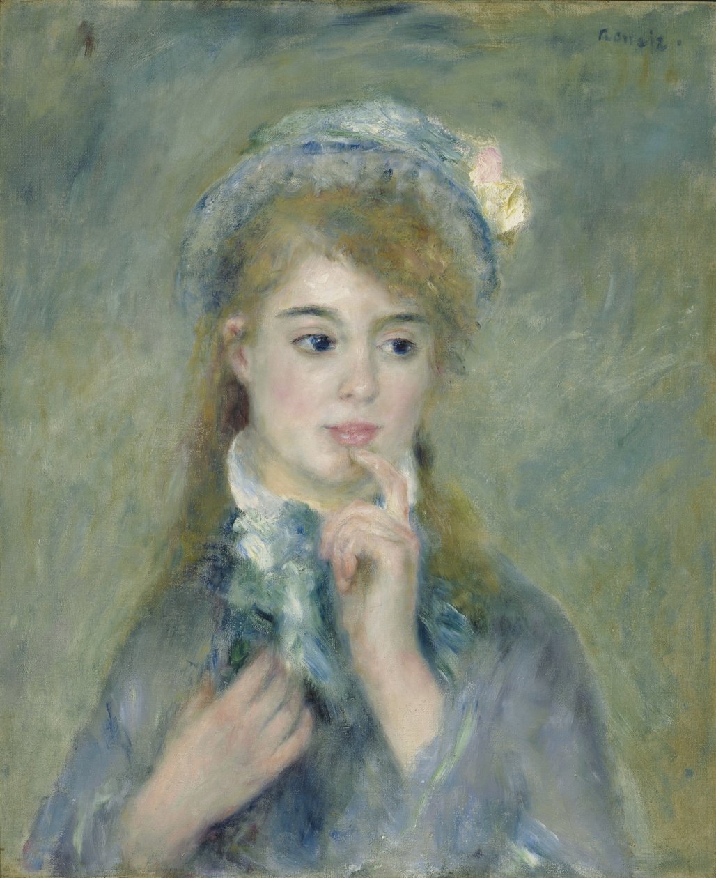 Porträt einer jungen Frau von Pierre Auguste Renoir