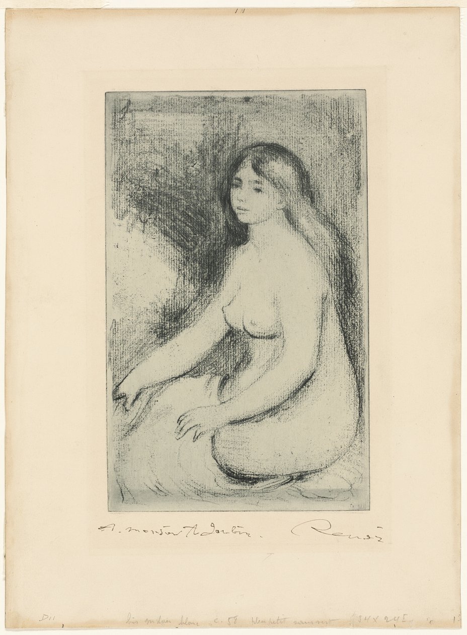 Sitzende Badende von Pierre Auguste Renoir