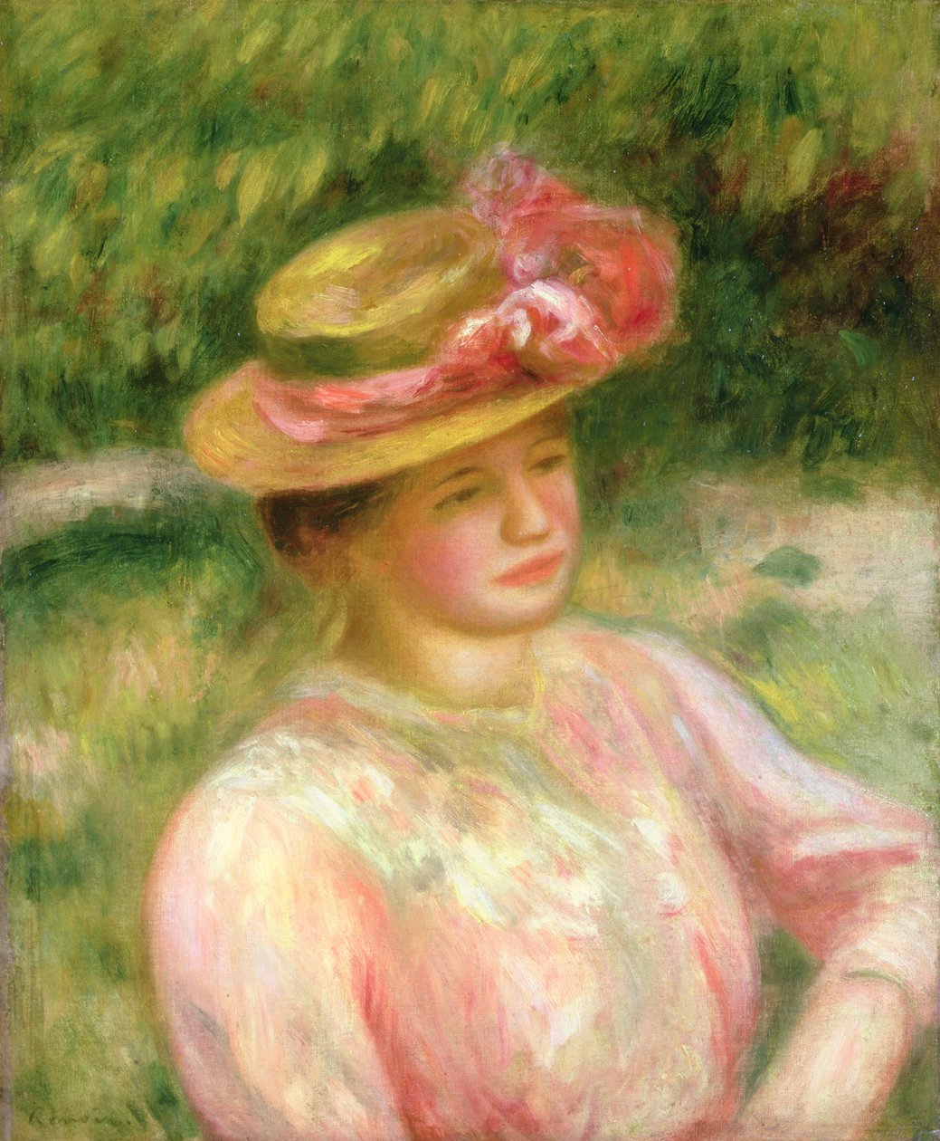 Der Strohhut, 1895 von Pierre Auguste Renoir