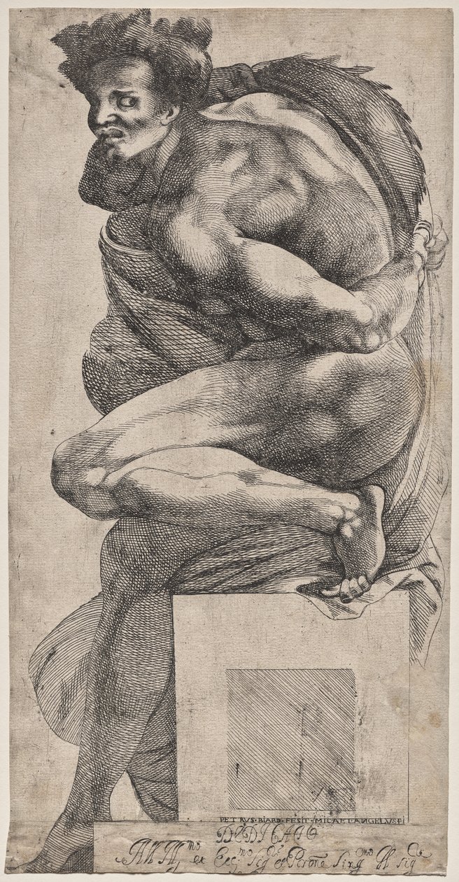 Ignudo (nach Michelangelo) von Pierre Biard the Younger