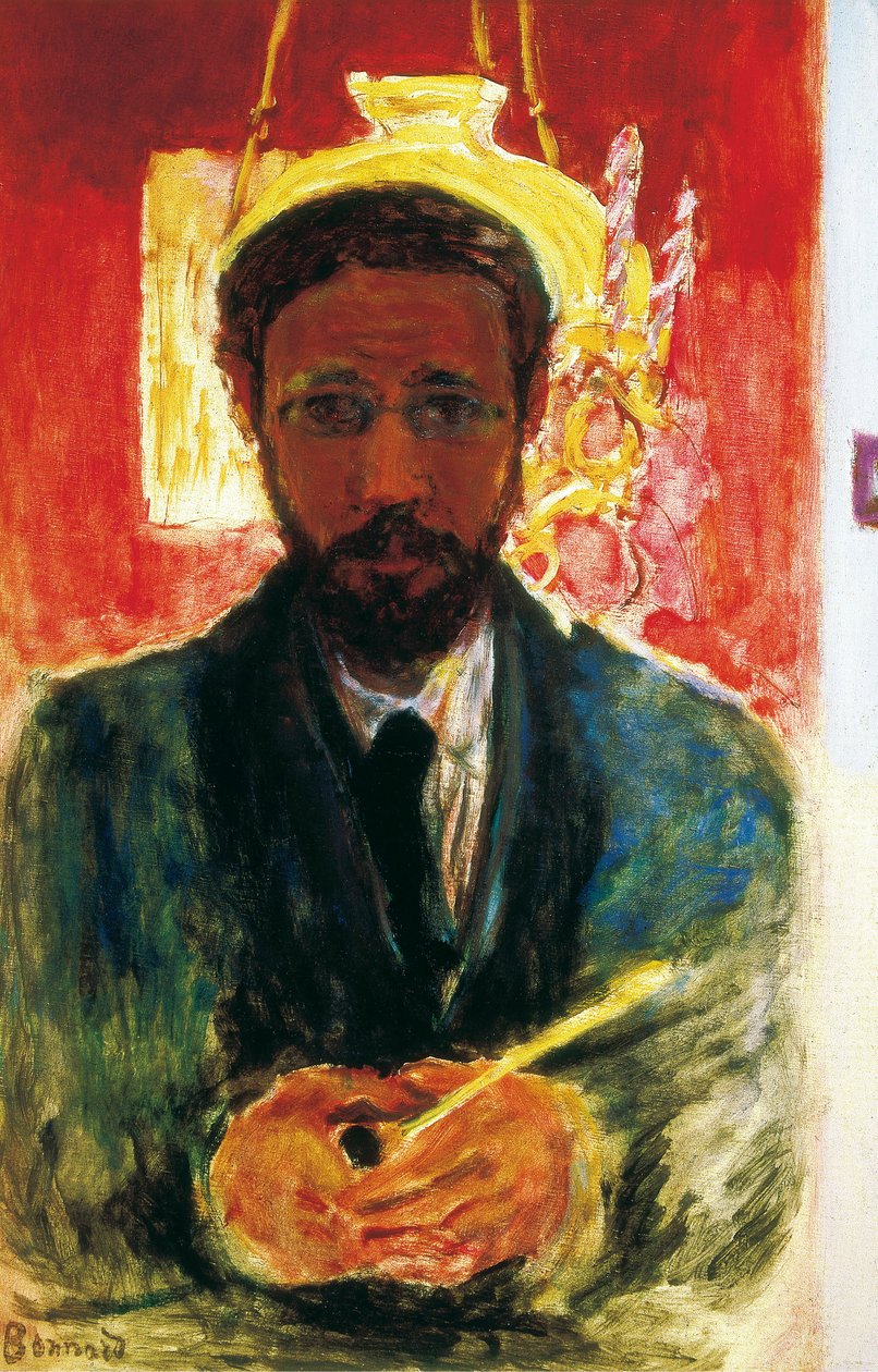Selbstporträt mit Pfeife. 1908 von Pierre Bonnard