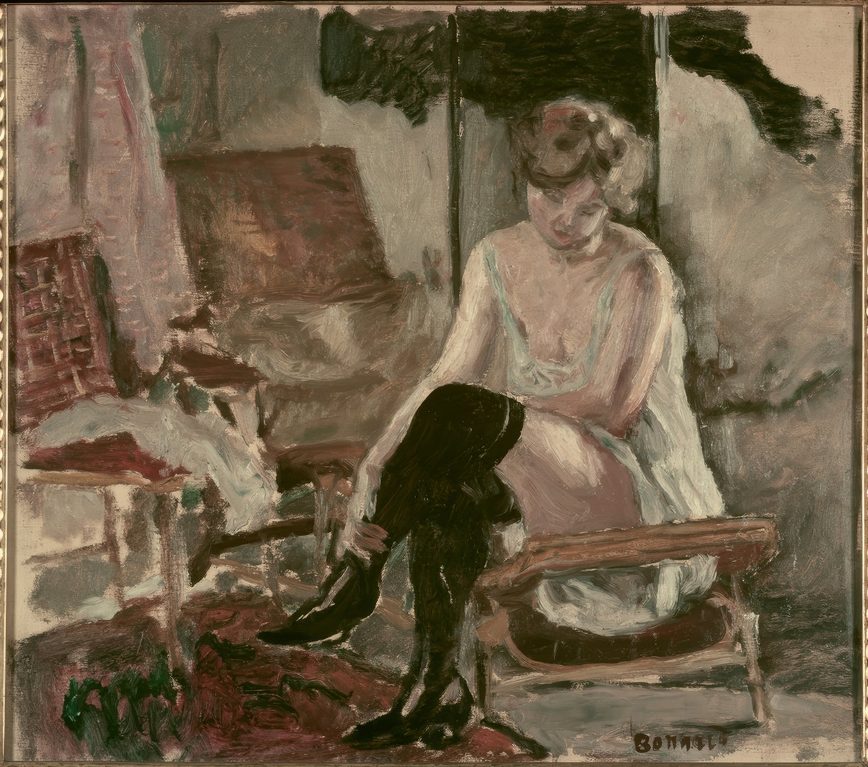 Studie einer jungen Frau auf ihrer Chaiselongue von Pierre Bonnard
