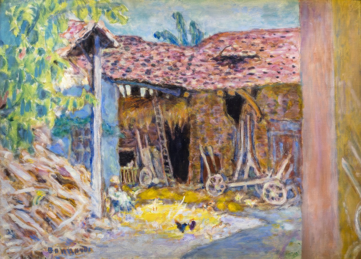 Innenhof eines Bauernhofs oder Die Scheune von Pierre Bonnard