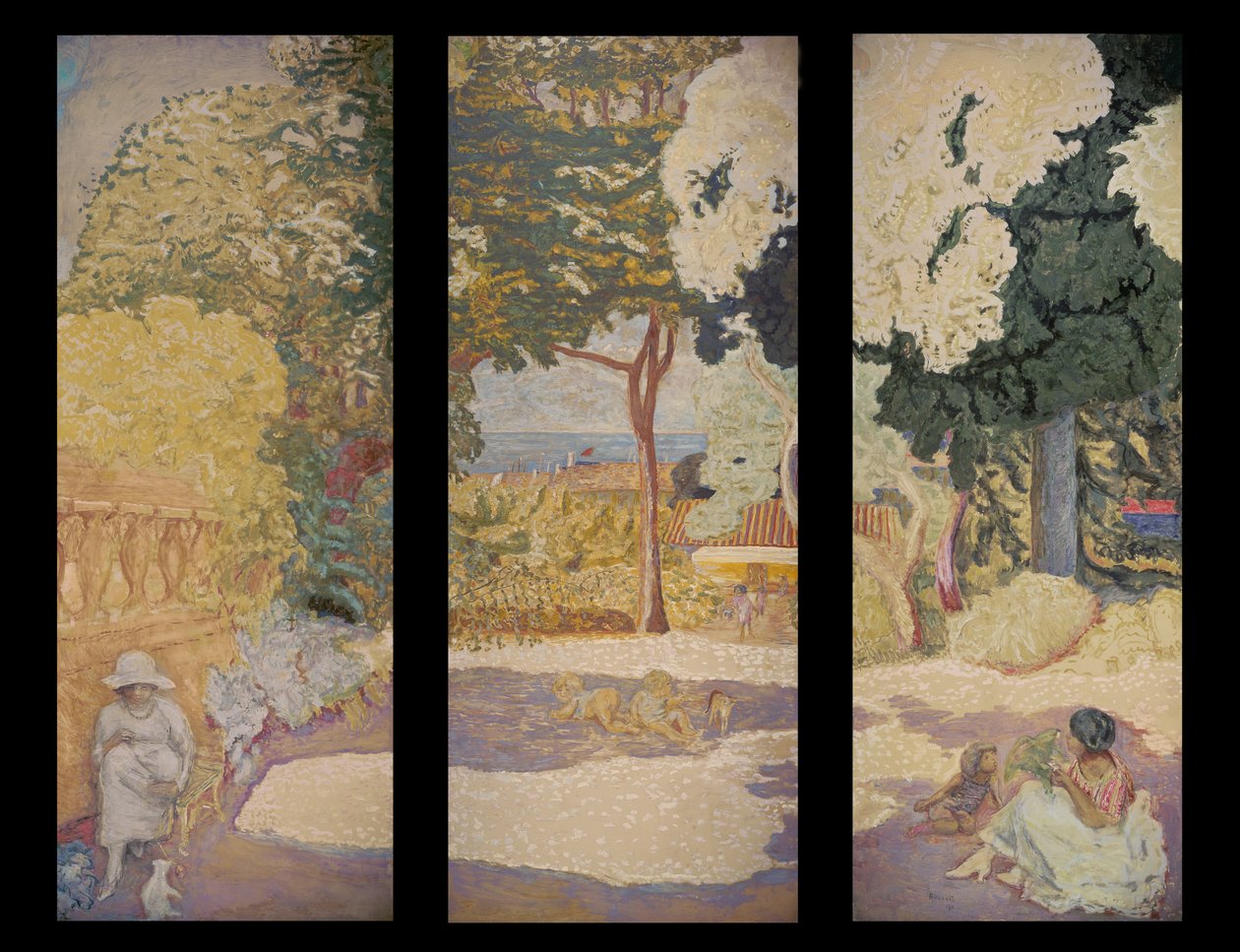 Am Mittelmeer (Triptychon) von Pierre Bonnard