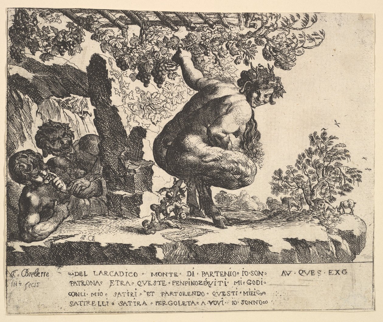 Geburt der Satyrn, 1610-42 von Pierre Brebiette