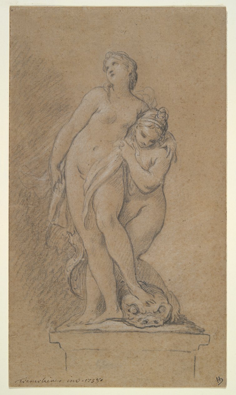 Venus unterstützt von einer Nereide von Pierre Charles Tremolieres