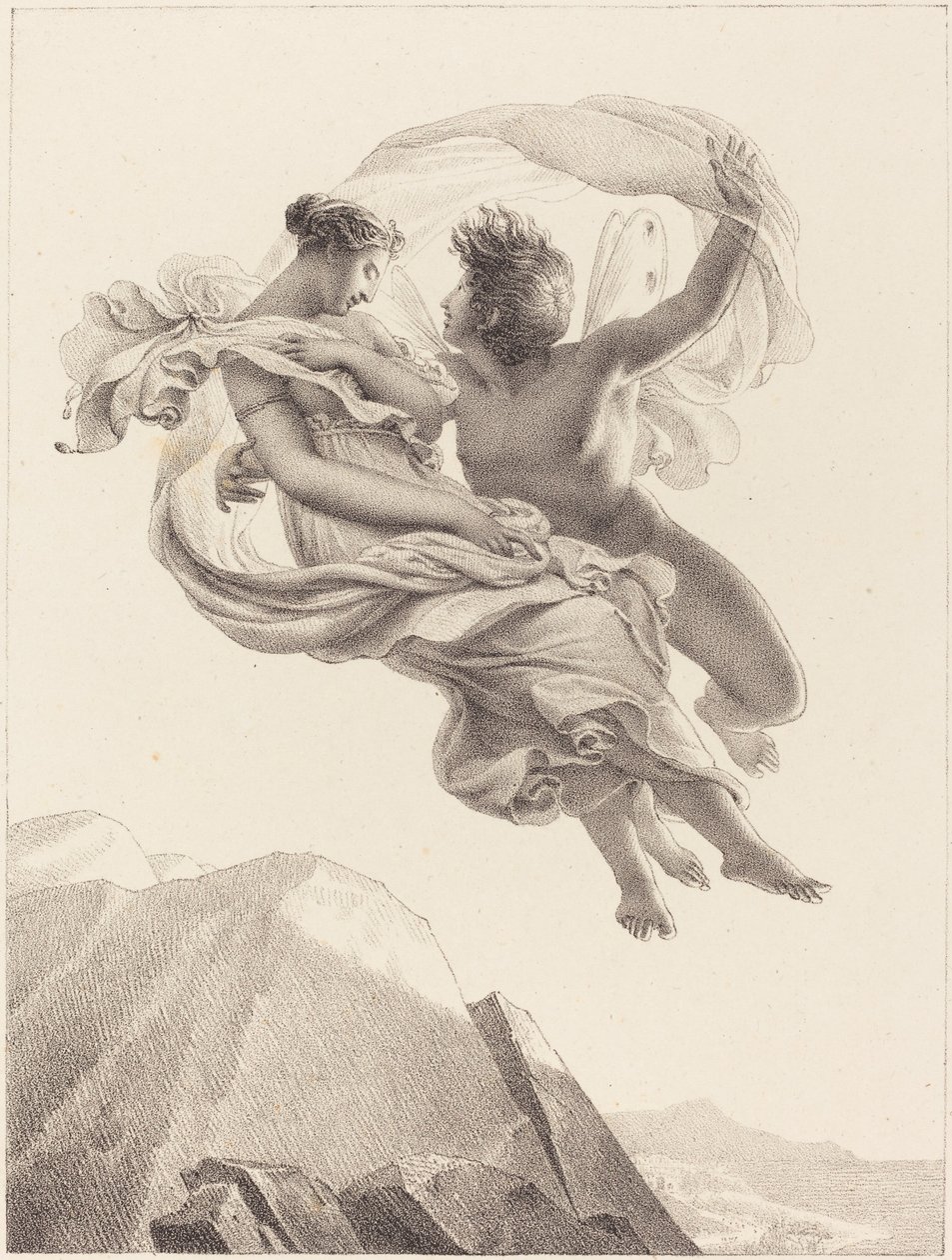 Zephyr und Psyche von Pierre Claude François Delorme