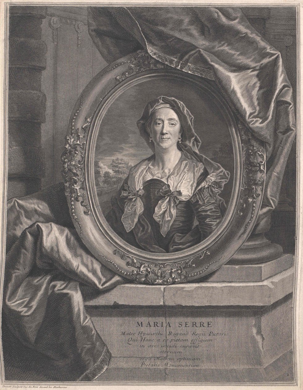 Marie Serre (Druck) von Pierre Drevet