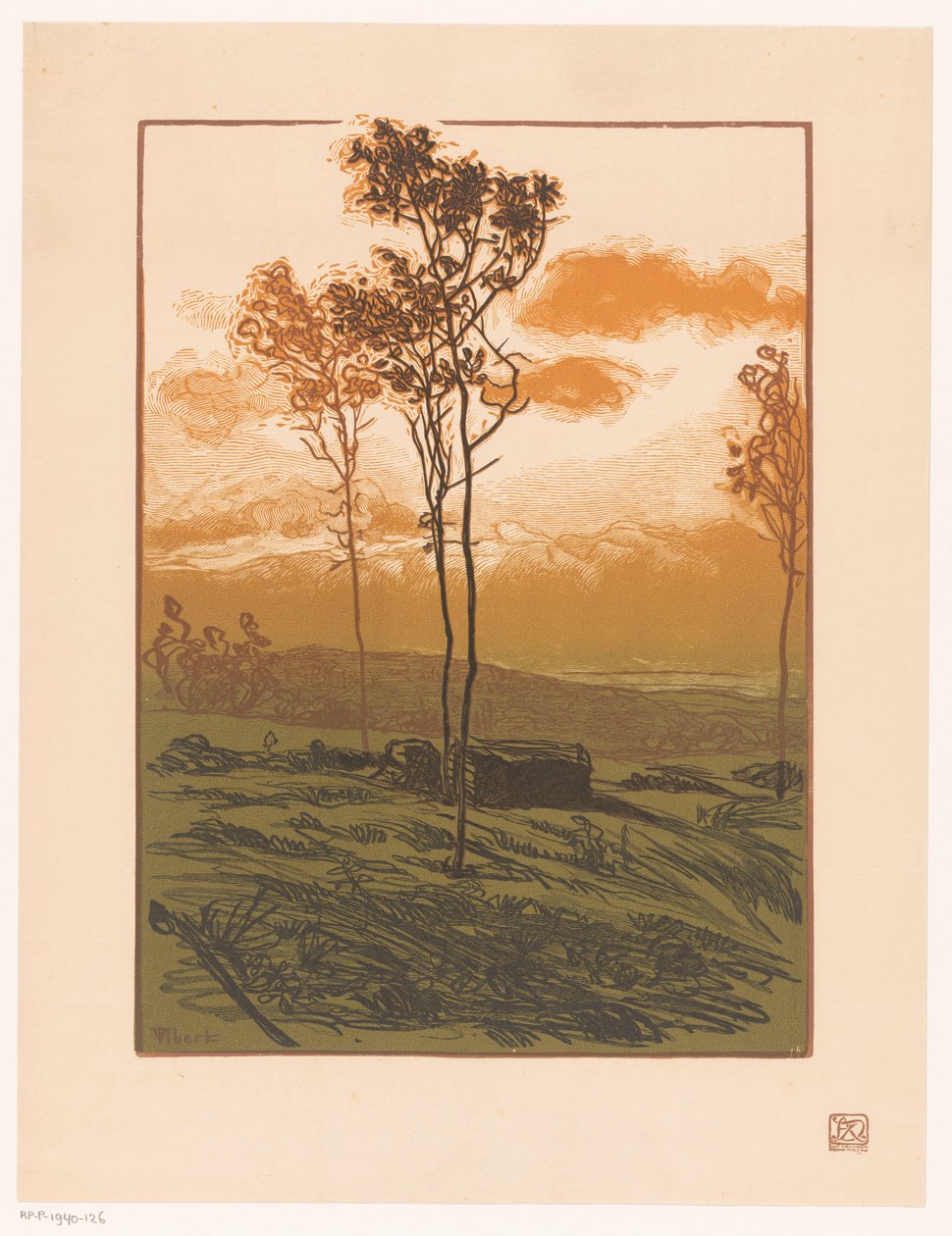 Landschaft von Pierre Eugène Vibert