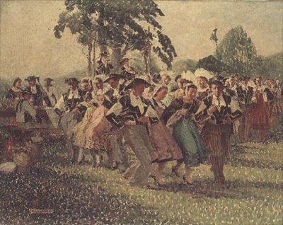 Tanz in Pontivy von Pierre Louis Cadre