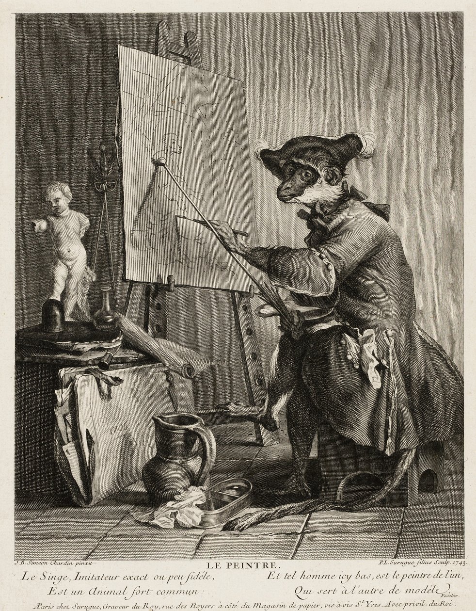 Der Affenmaler von Pierre Louis de Surugue