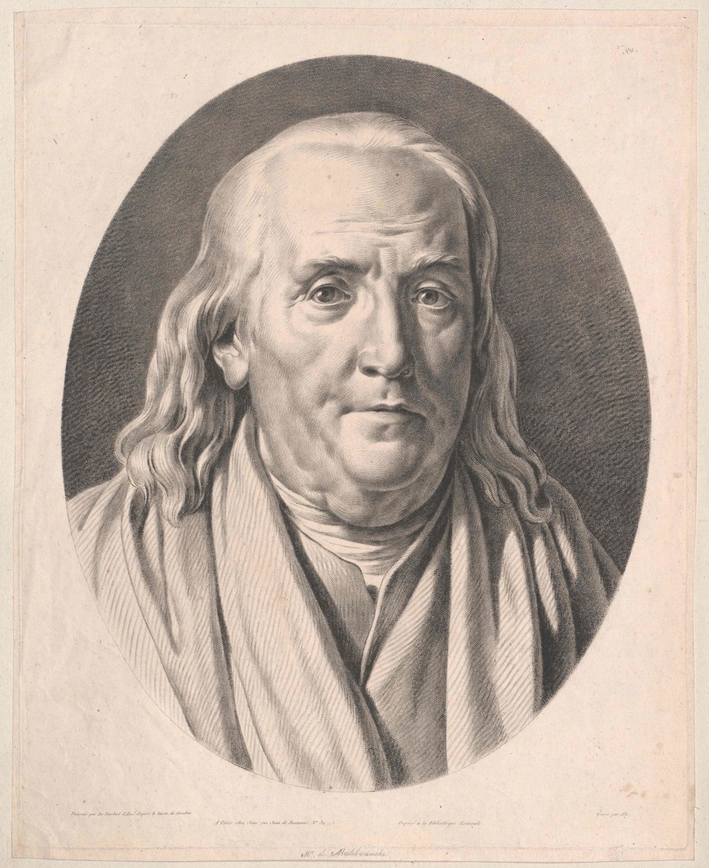 Nicolas Malebranche (Druck) von Pierre Michel Alix