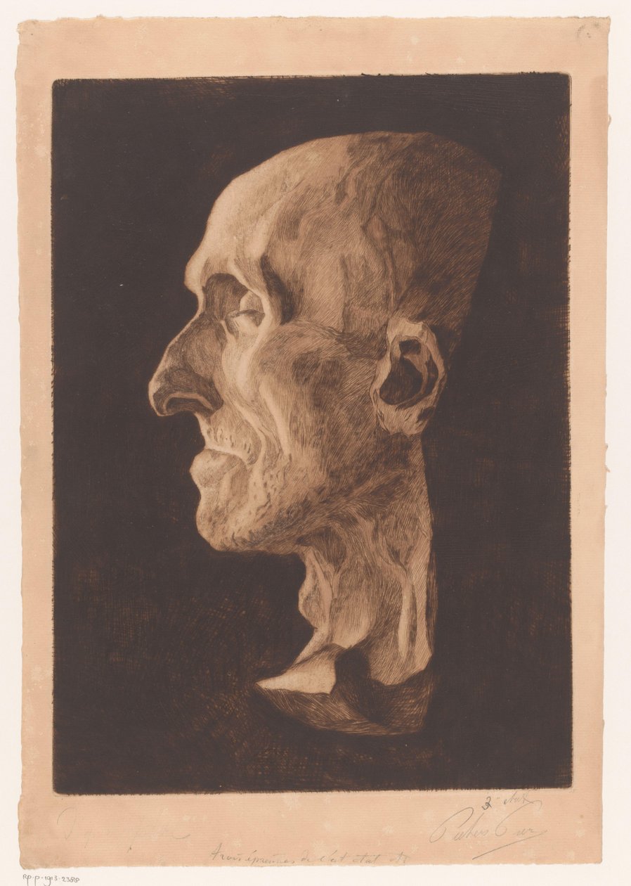 Totenmaske von Antonio Canova von Pierre Peeters (signed by artist)