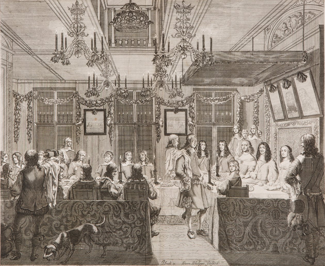 König Karl II. speist mit Lucy Walter von Pierre Philippe