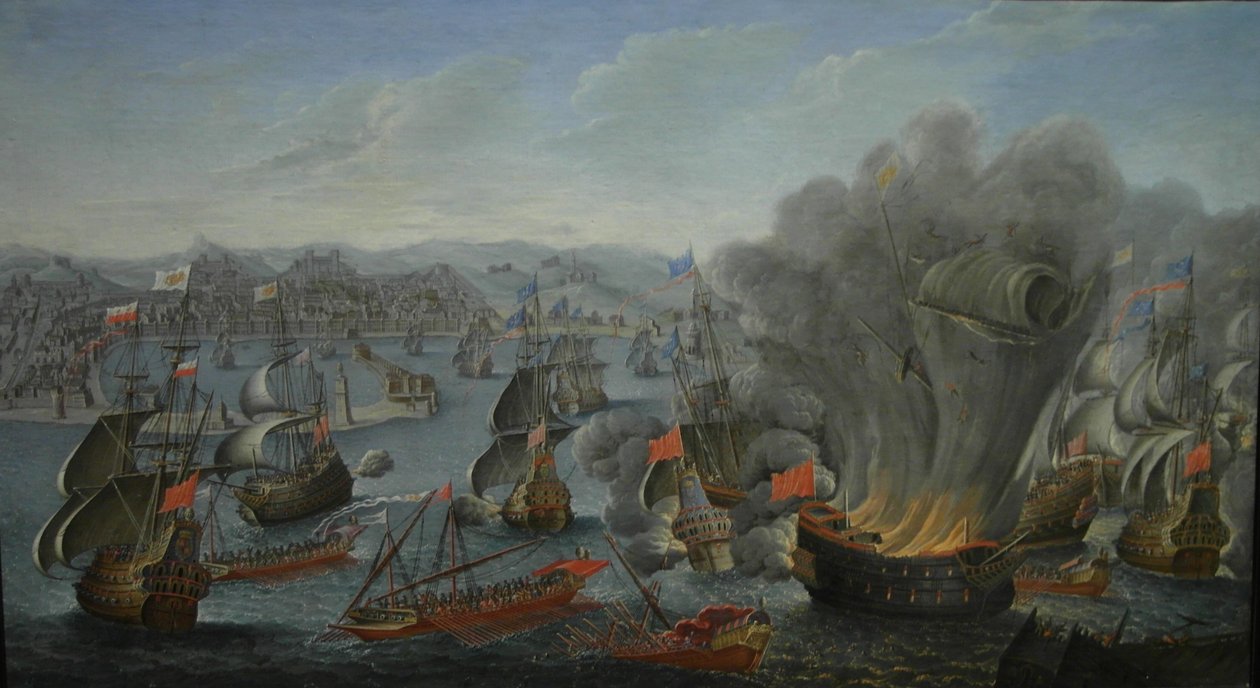 Combate Naval De Palermo 16760602 Pierre Puget 1677 von Pierre Puget