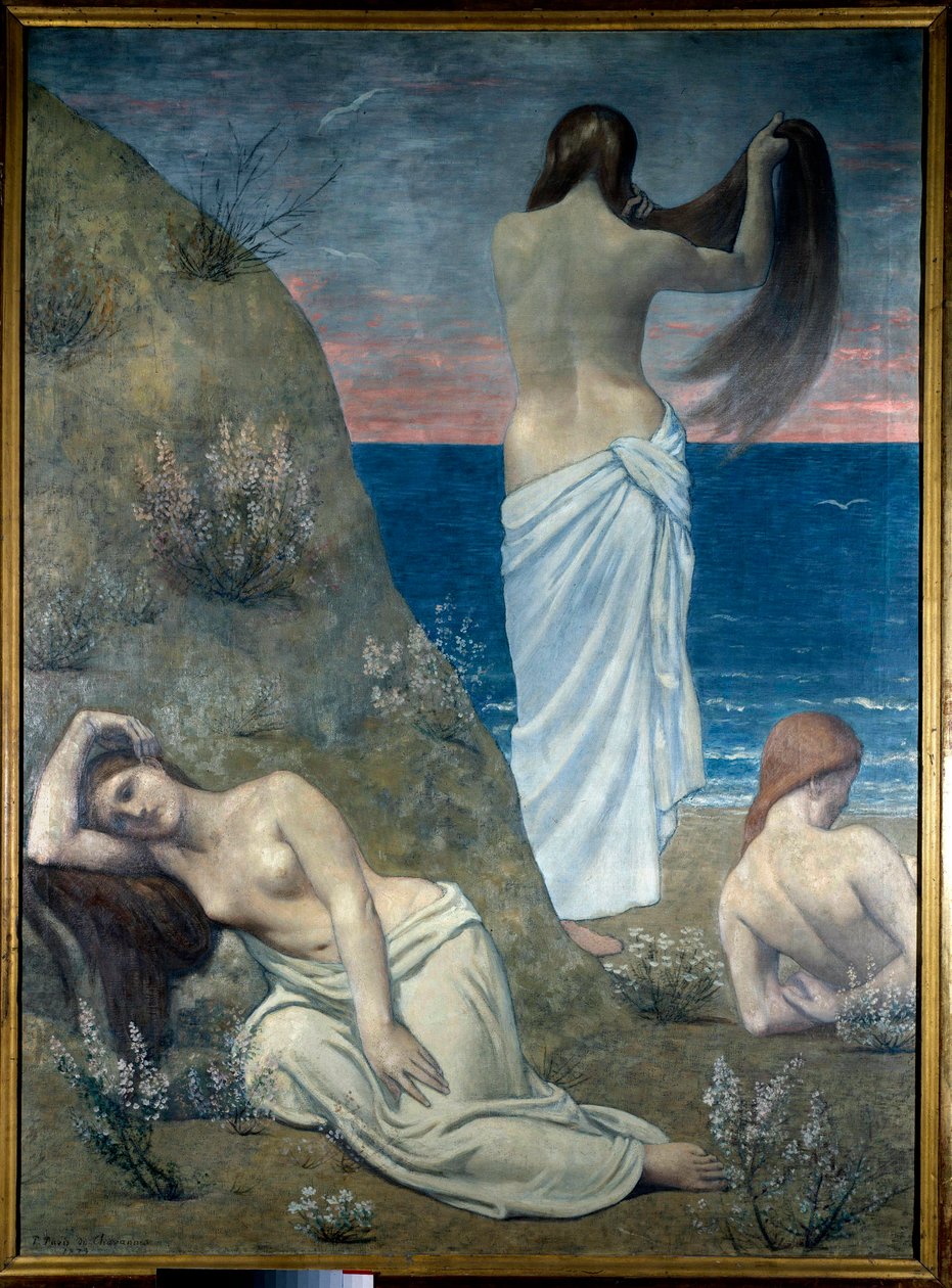 Junge Mädchen am Meer von Pierre Puvis de Chavannes