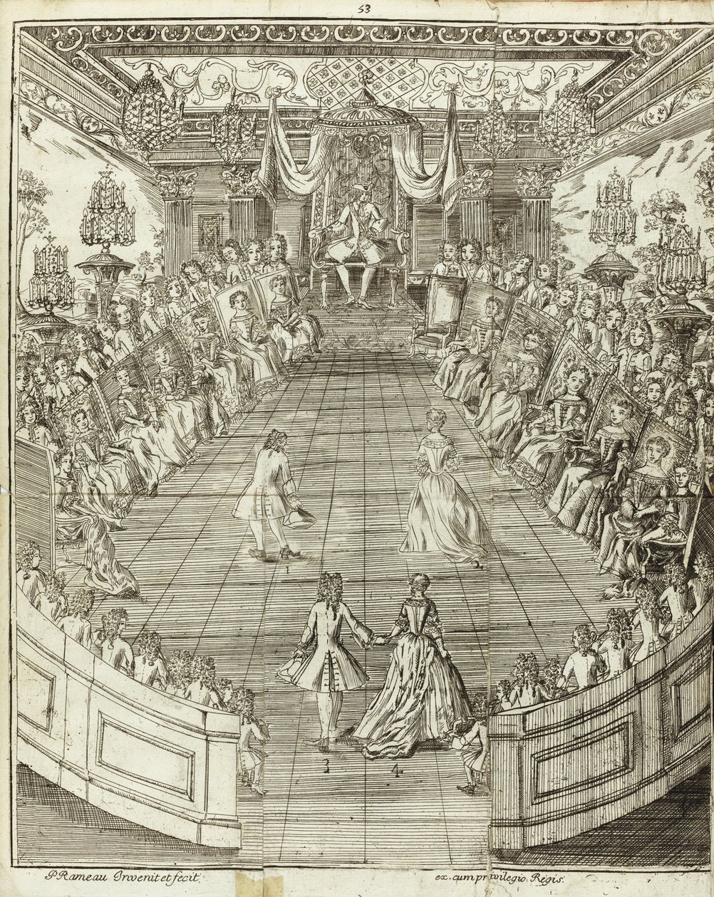 Illustration aus Le Maître à danser von Pierre Rameau