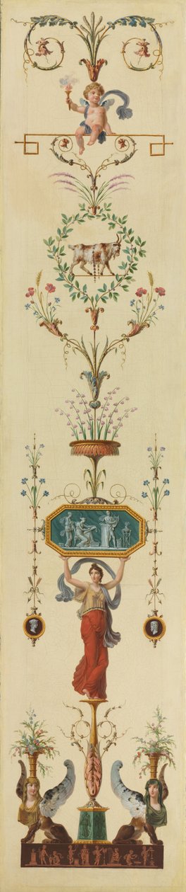 Dekoratives Paneel, 1790er Jahre von Pierre Rousseau