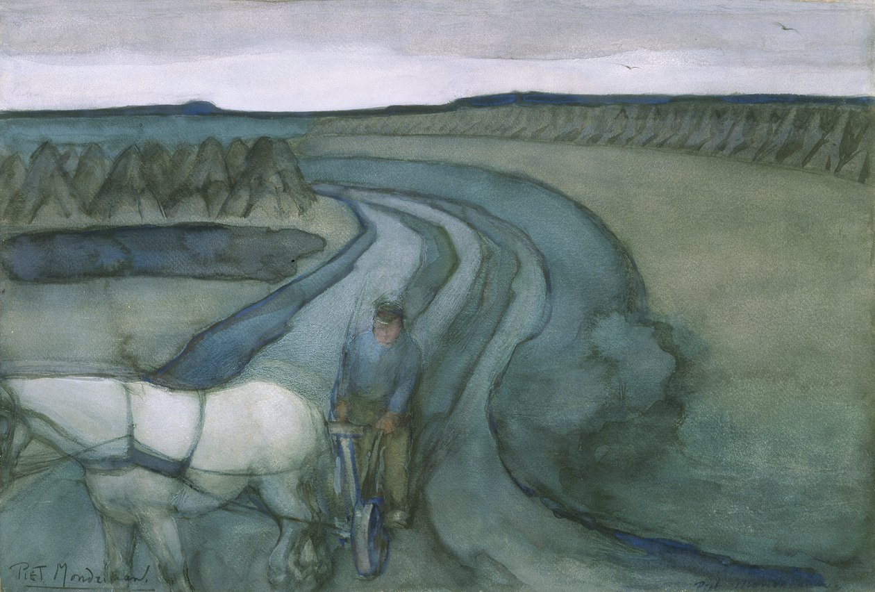 Bei der Arbeit: auf den Feldern, ca. 1899 von Piet Mondrian