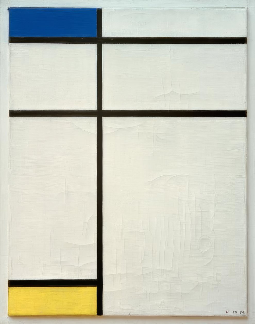 Komposition (B) in Blau, Gelb und Weiß von Piet Mondrian