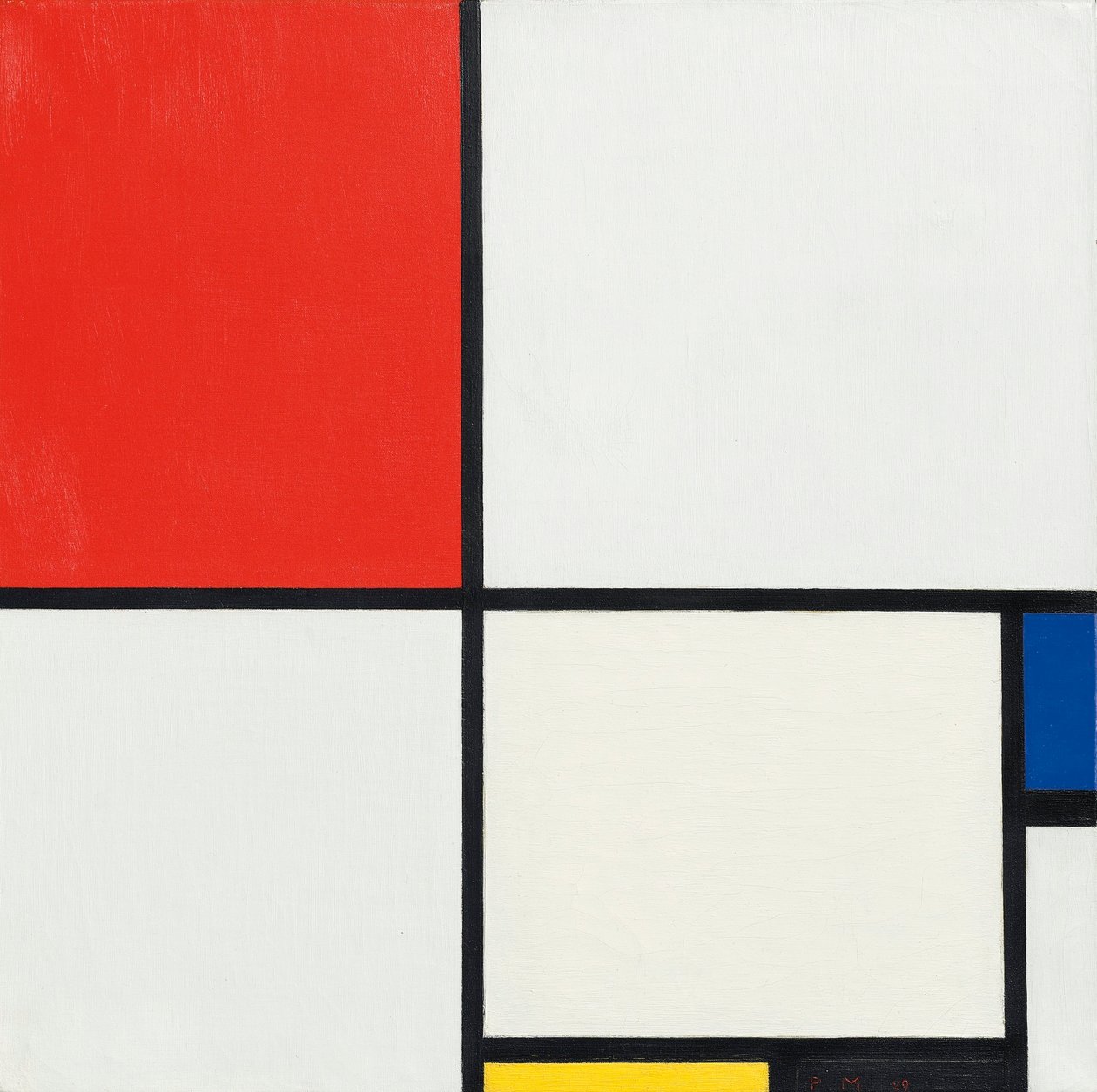 Komposition Nr. III, mit Rot, Blau, Gelb und Schwarz, 1929 von Piet Mondrian