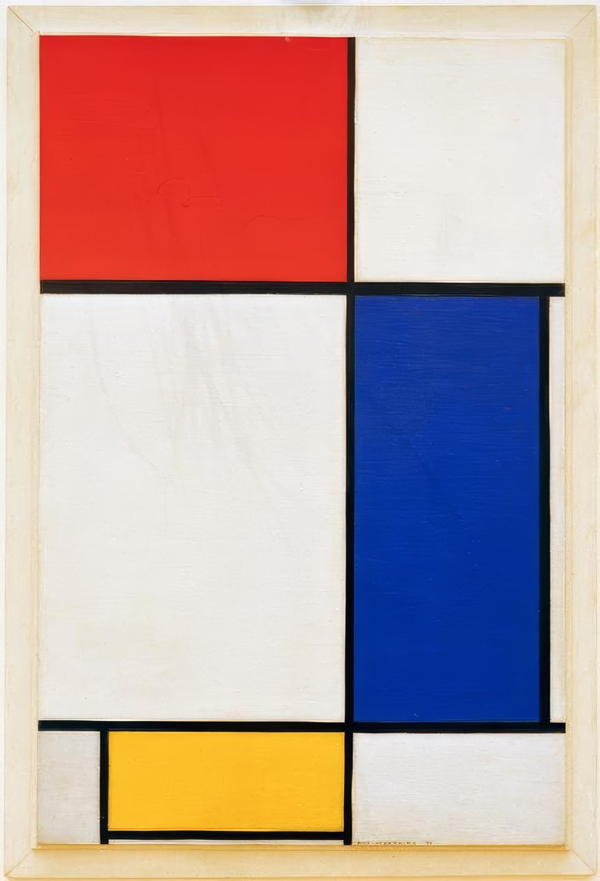Komposition mit Rot, Gelb und Blau von Piet Mondrian