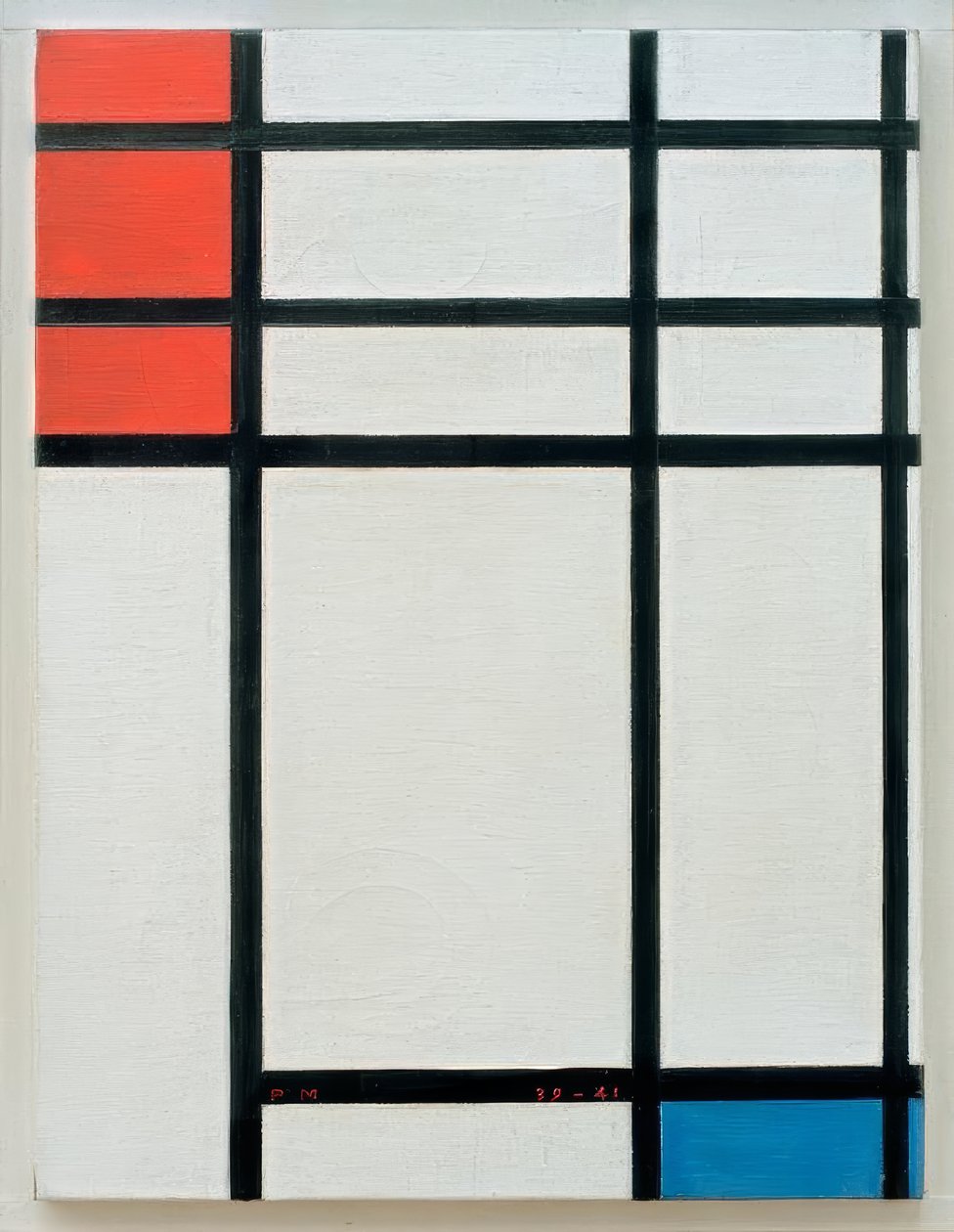 Komposition in Rot, Blau und Weiß von Piet Mondrian